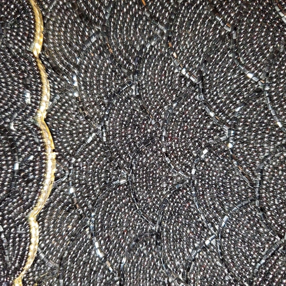 Vintage beaded purse gold trim - Picture 4 of 5